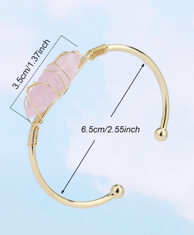 Pulseira Stone Quartzo Rosa