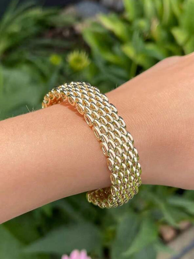 Pulseira Mola Dourado