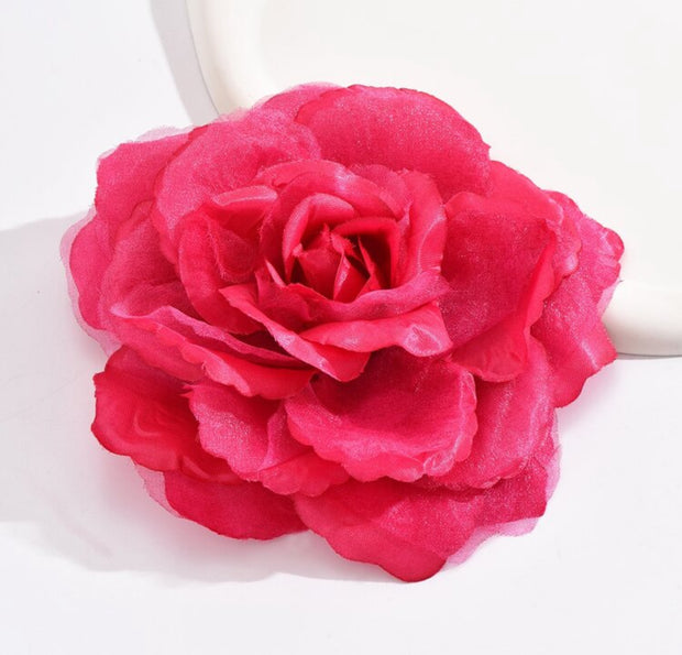 Flor Cabelo Roupa Rosa II