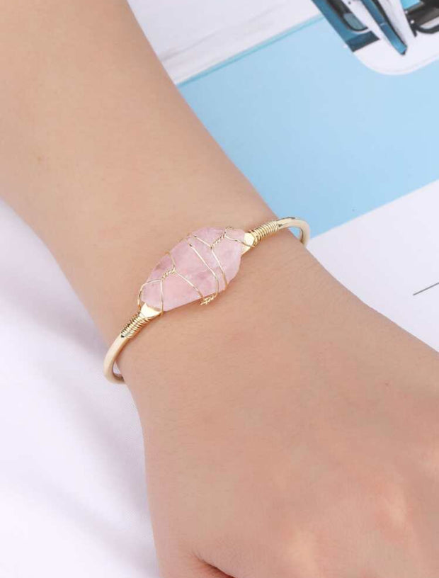 Pulseira Stone Quartzo Rosa