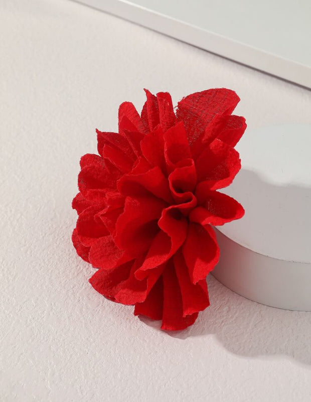 Flor Cabelo e Roupa Vermelho