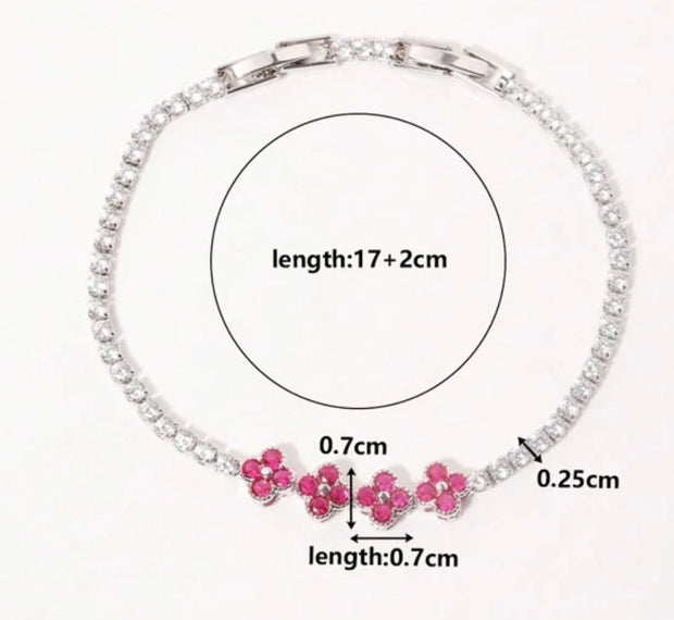 Pulseira Flower Rosa