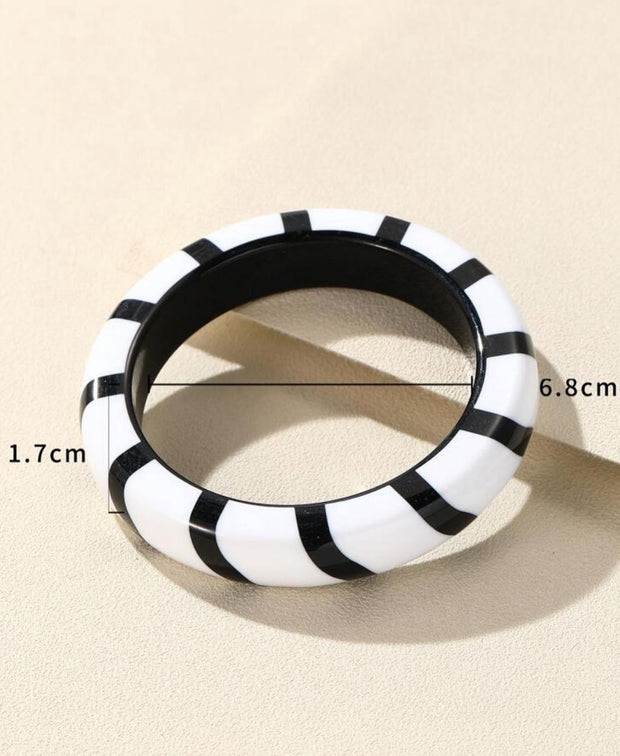 Pulseira Bracelete Preto e Branco II