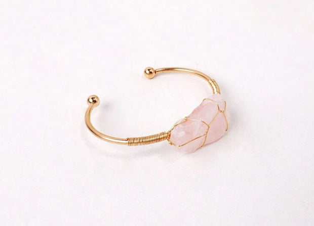 Pulseira Stone Quartzo Rosa