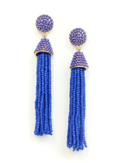 Brinco Tassel Azul Royal