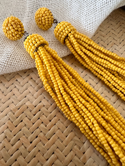 Brinco Tassel Amarelo