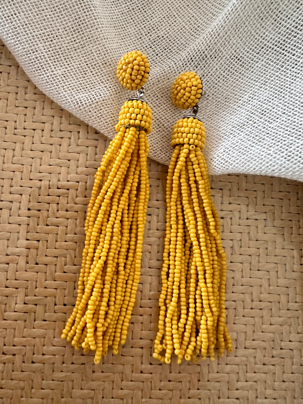 Brinco Tassel Amarelo