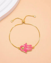 Pulseira Hamsa Rosa