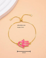 Pulseira Hamsa Rosa